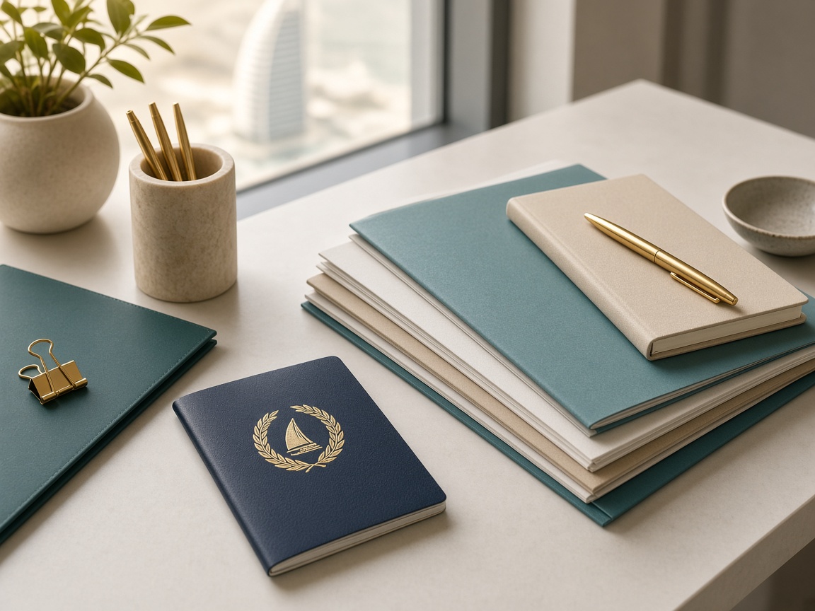 Business documents and passport preparation for Dubai company formation